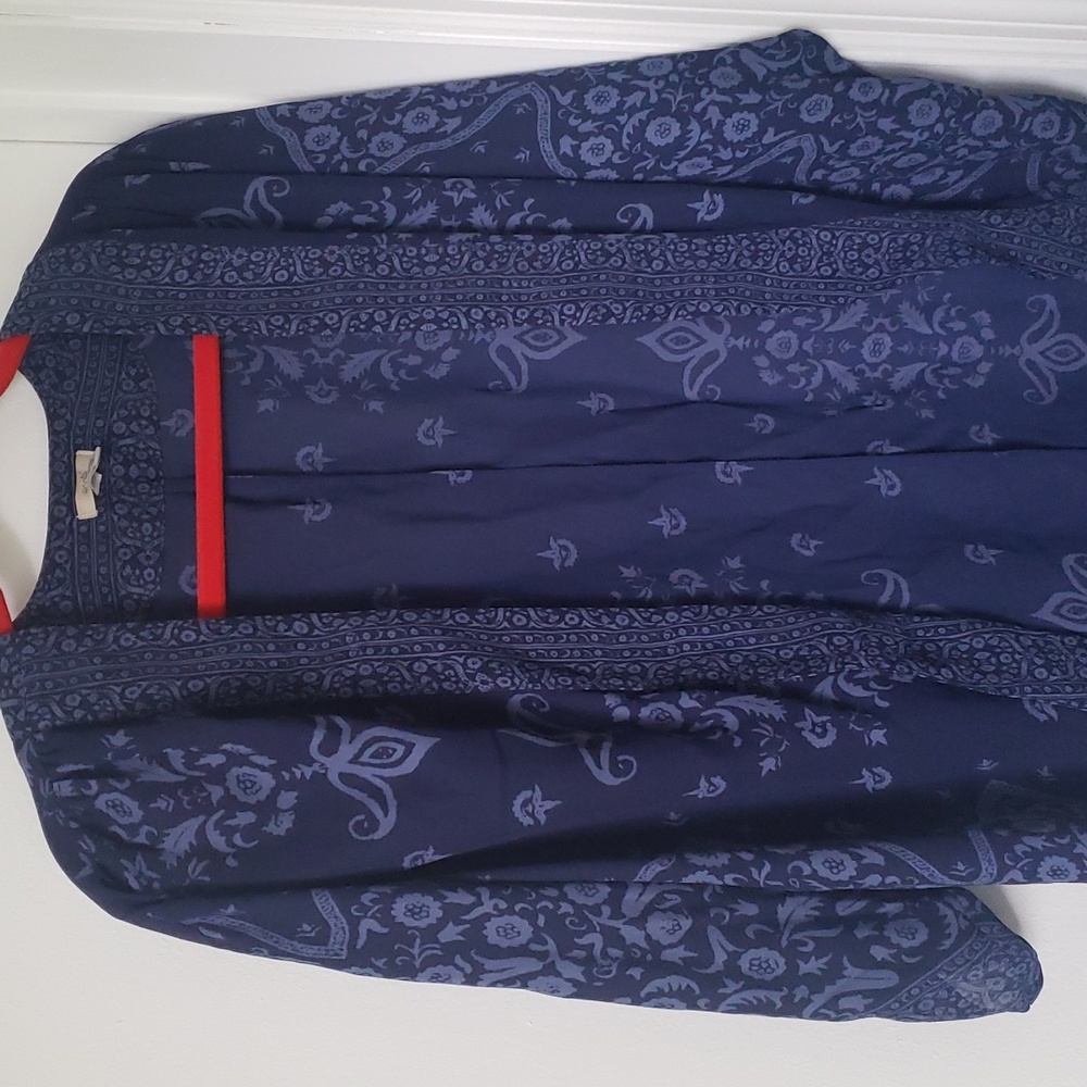 Urban Outfitters Ecoté Blue Floral Kimono Shawl Cover up